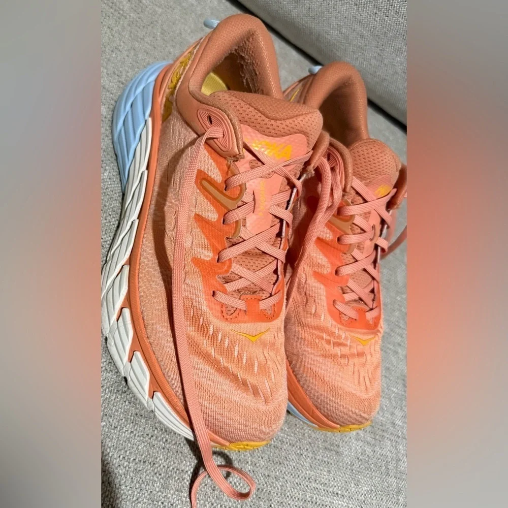 Hoka Women's Orange and Blue Athletic Shoes